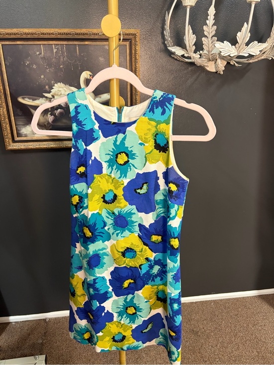 LOFT Dresses & Skirts - LOFT Blue, Teal & Yellow Floral Sleeveless Dress